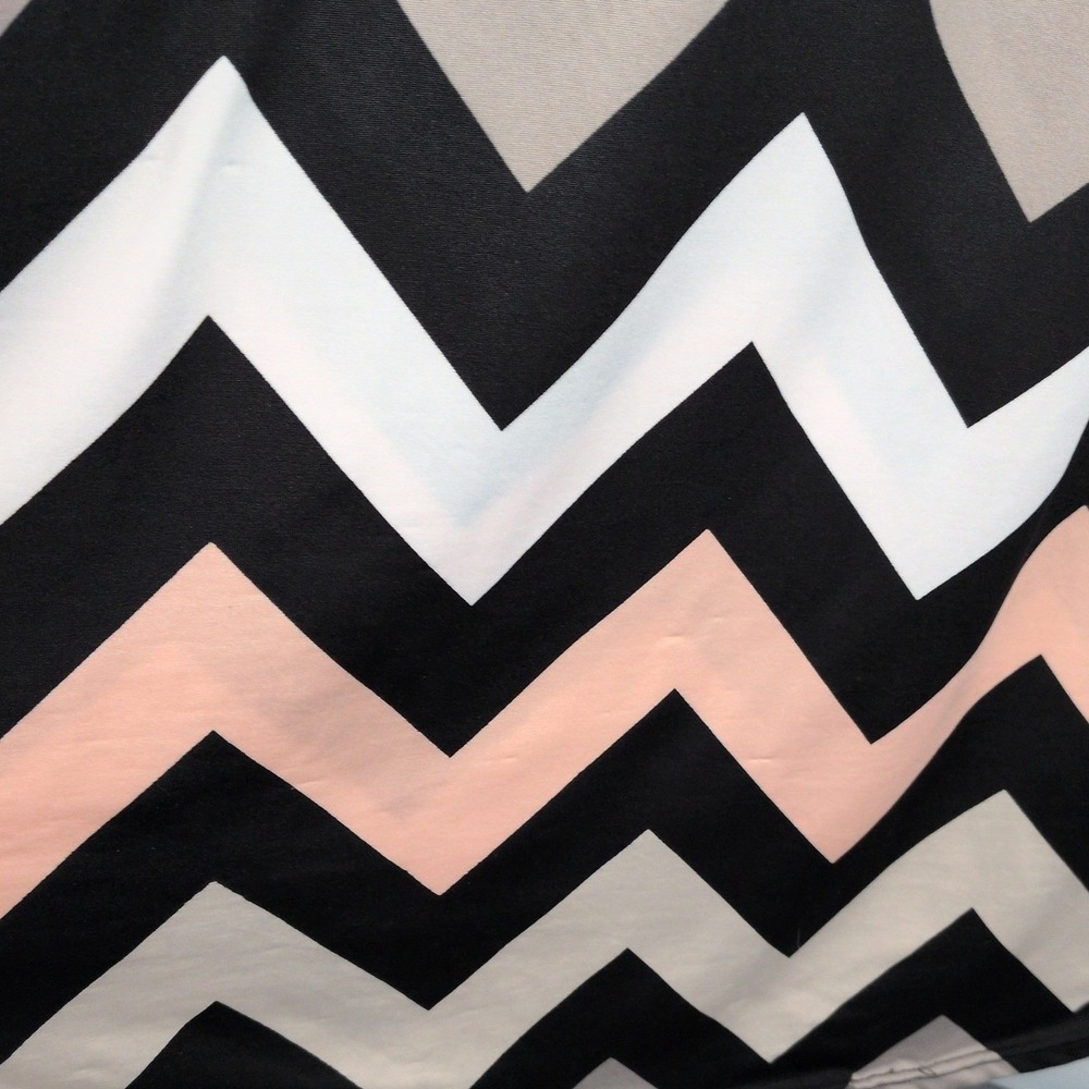 Unbranded Women XL Maxi Dress Pink Black Chevron Sleeveless Stretch Casual - Picture 6 of 6